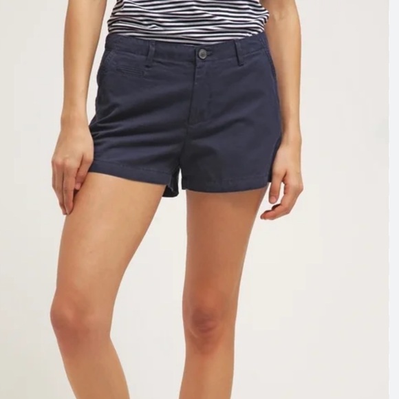 GAP Pants - GAP Gap for Good Navy Chino Shorts Size 2 Mid Rise Cotton Stretch 5” Short